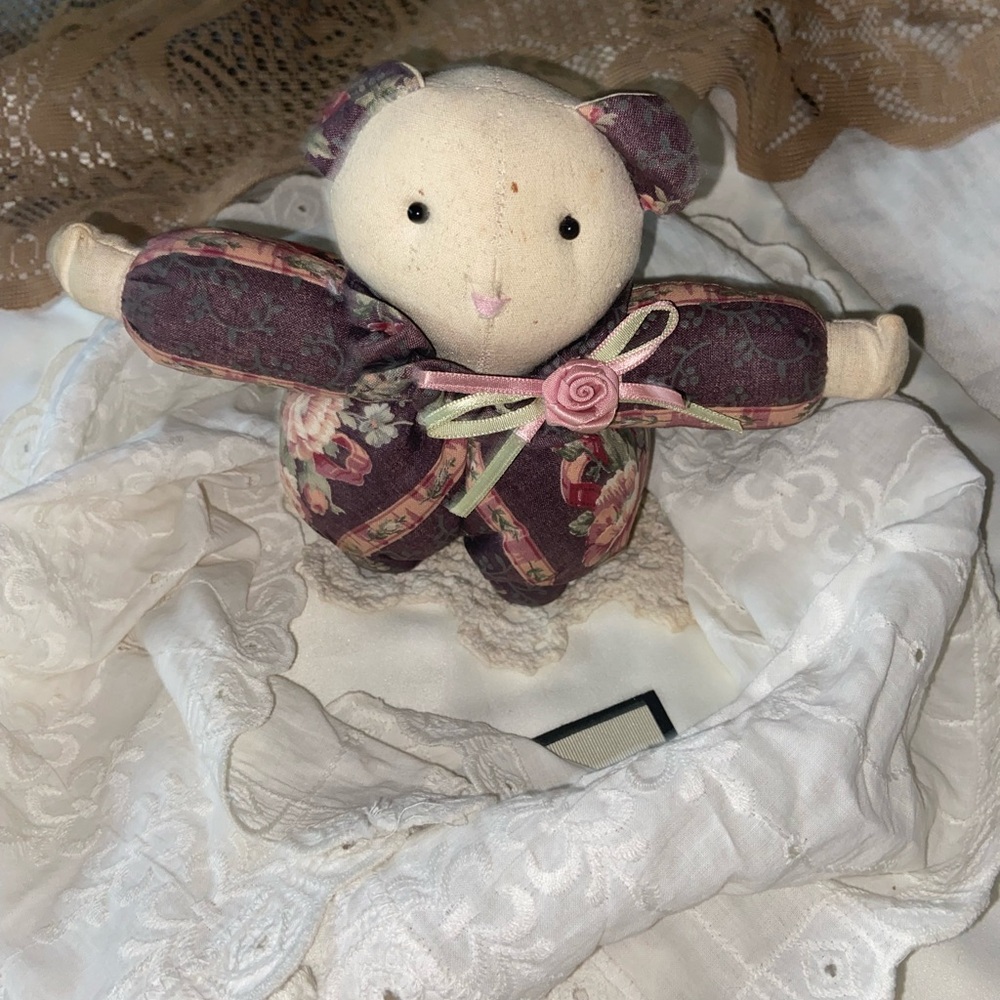 Floral Patchwork Teddy Bear Decor